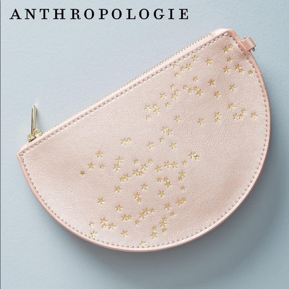 Anthropologie Starry Zip Pouch